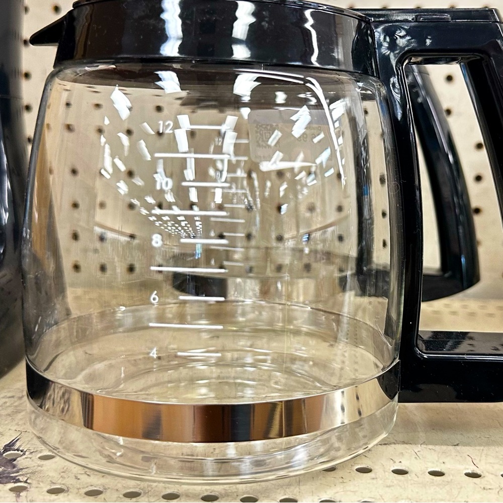 Glass Coffee Carafe with Black Handle for Mr Coffee 12 cup